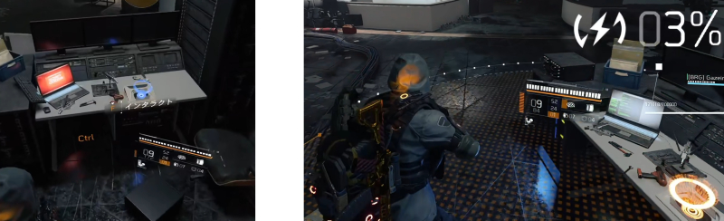 ターミナルとハッキング中の画像